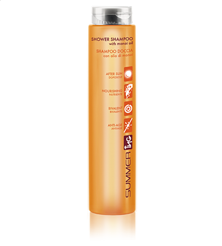 SHOWER SHAMPOO ING – ochranný sprchový šampón na vlasy a telo pred slnkom 300 ml.