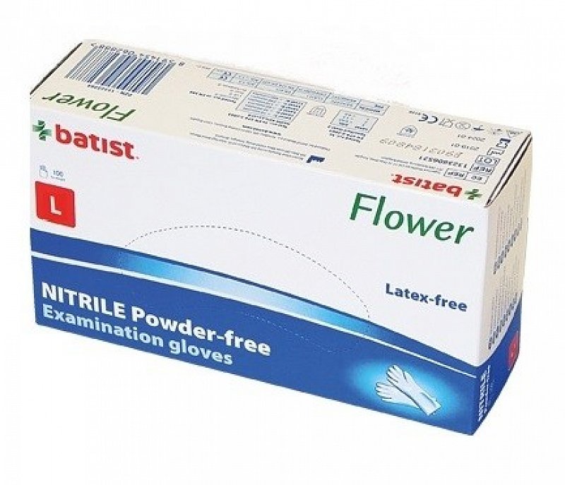 FLOWER NITRIL GLOVES - nepudrované nitrilové rukavice 100ks/balenie, veľkosť M