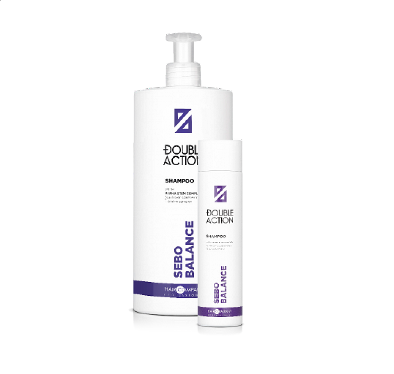 SEBO BALANCE SHAMPOO Double Action Haircompany – šampón na reguláciu kožného mazu 1000 ml.