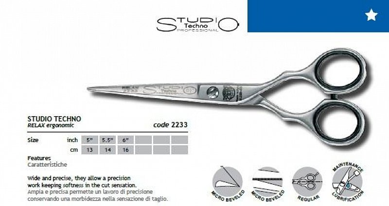 STUDIO TECHNO PROFESSIONAL HAIR SCISSOR Kiepe 2233 - profesionálne kadernícke nožnice