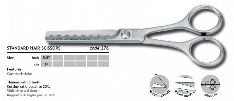 KIEPE STANDARD HAIR SCISSORS 276/5,5´´ - profesionálne efilačné nožnice